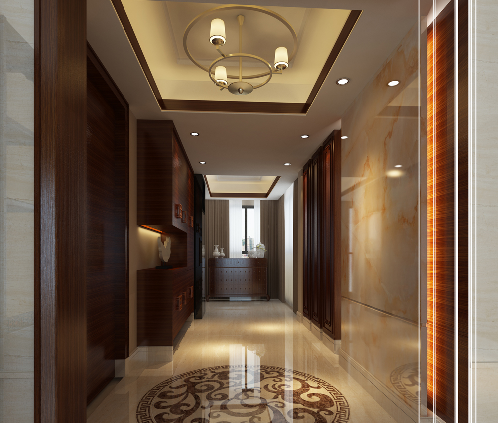 中式玄关装修效果图