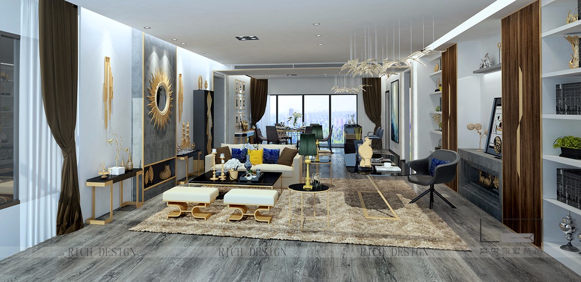 别墅客厅装潢效果图