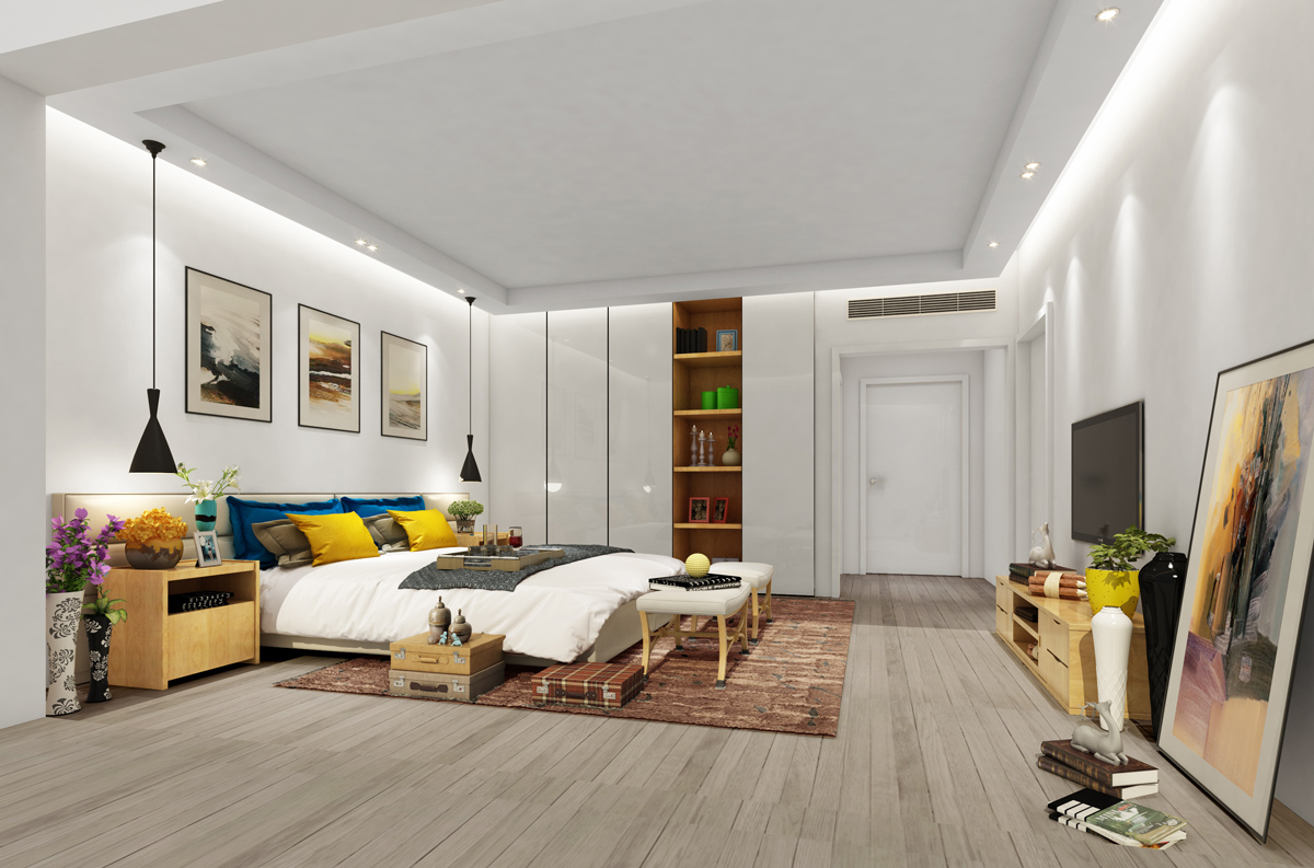 别墅主卧装潢效果图