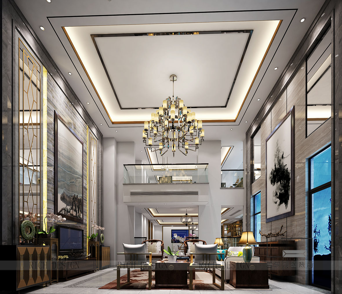 中式别墅装饰设计效果图