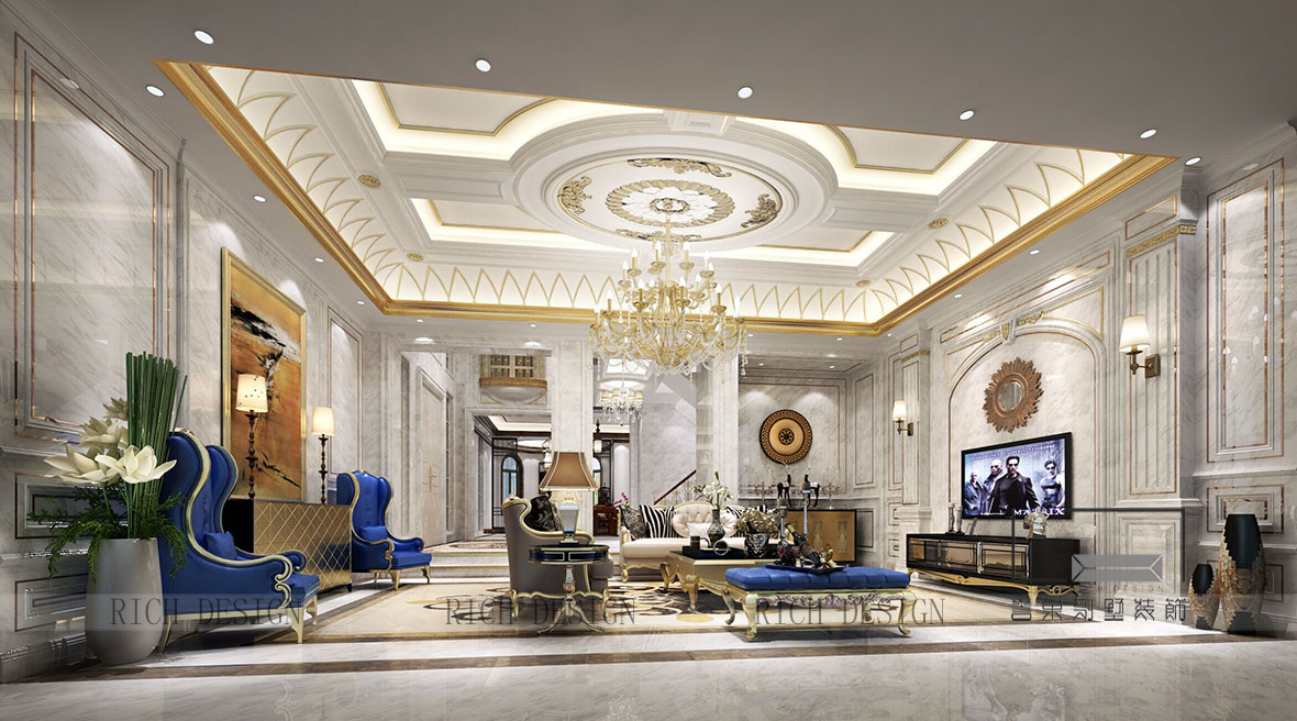 别墅欧式客厅装饰设计