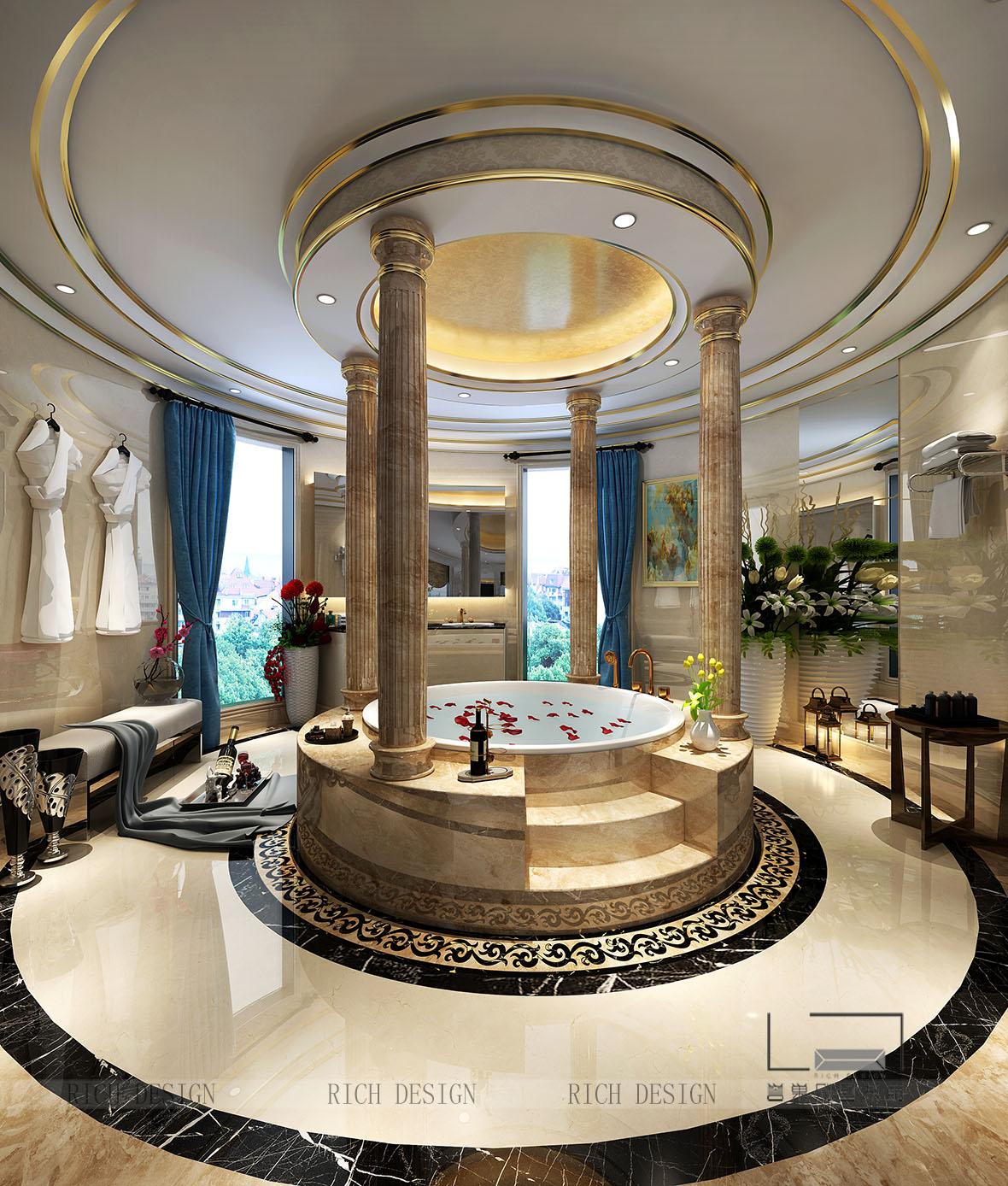 欧式卫浴装饰效果图