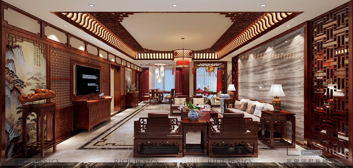 中式客厅装修效果图 中式客厅装修效果图