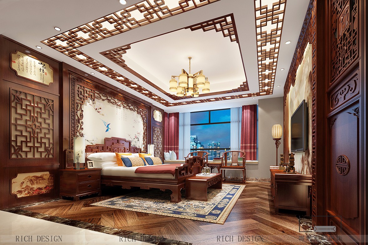 中式卧室装修效果图 中式卧室装修效果图