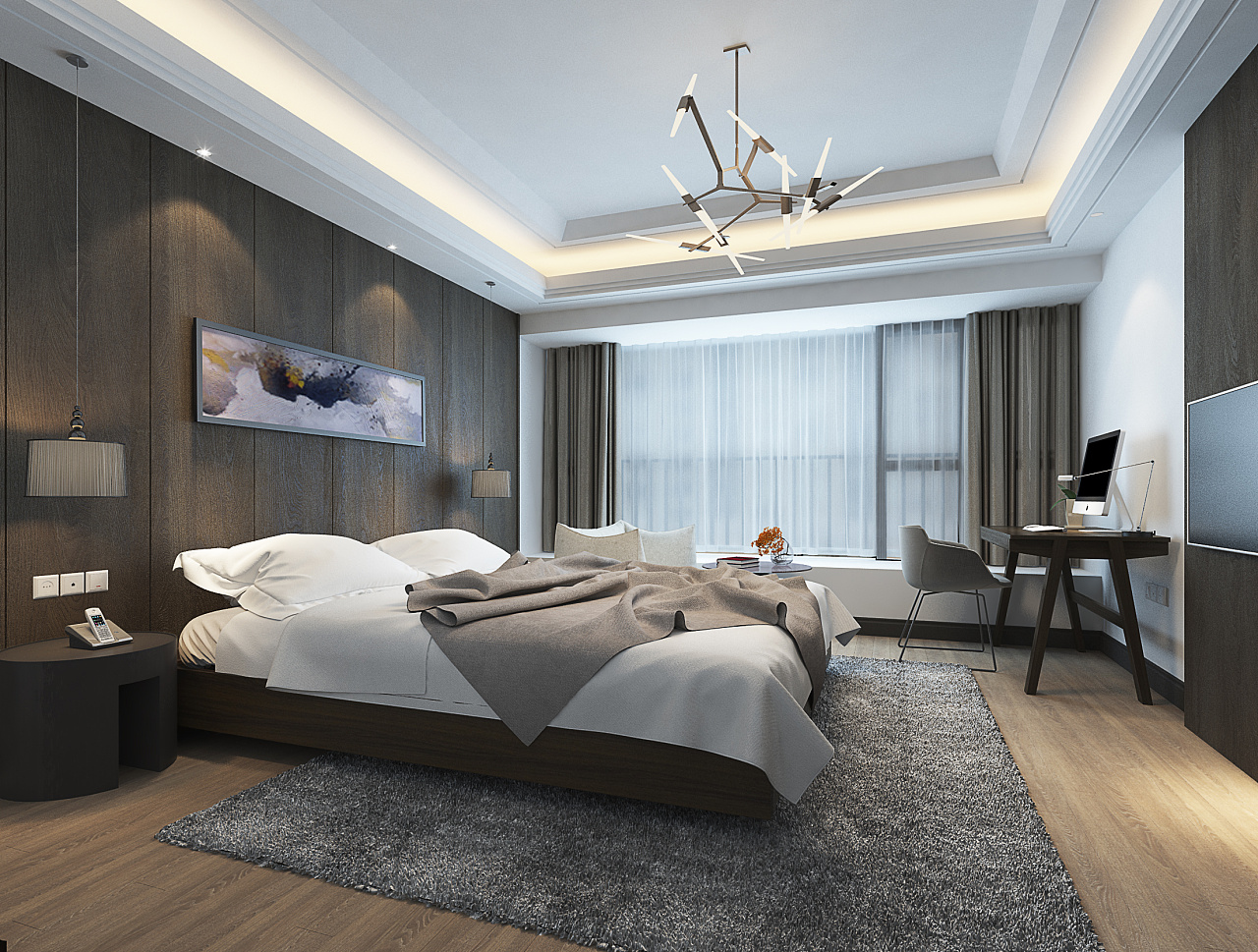 卧室别墅装修设计效果图 卧室别墅装修设计效果图