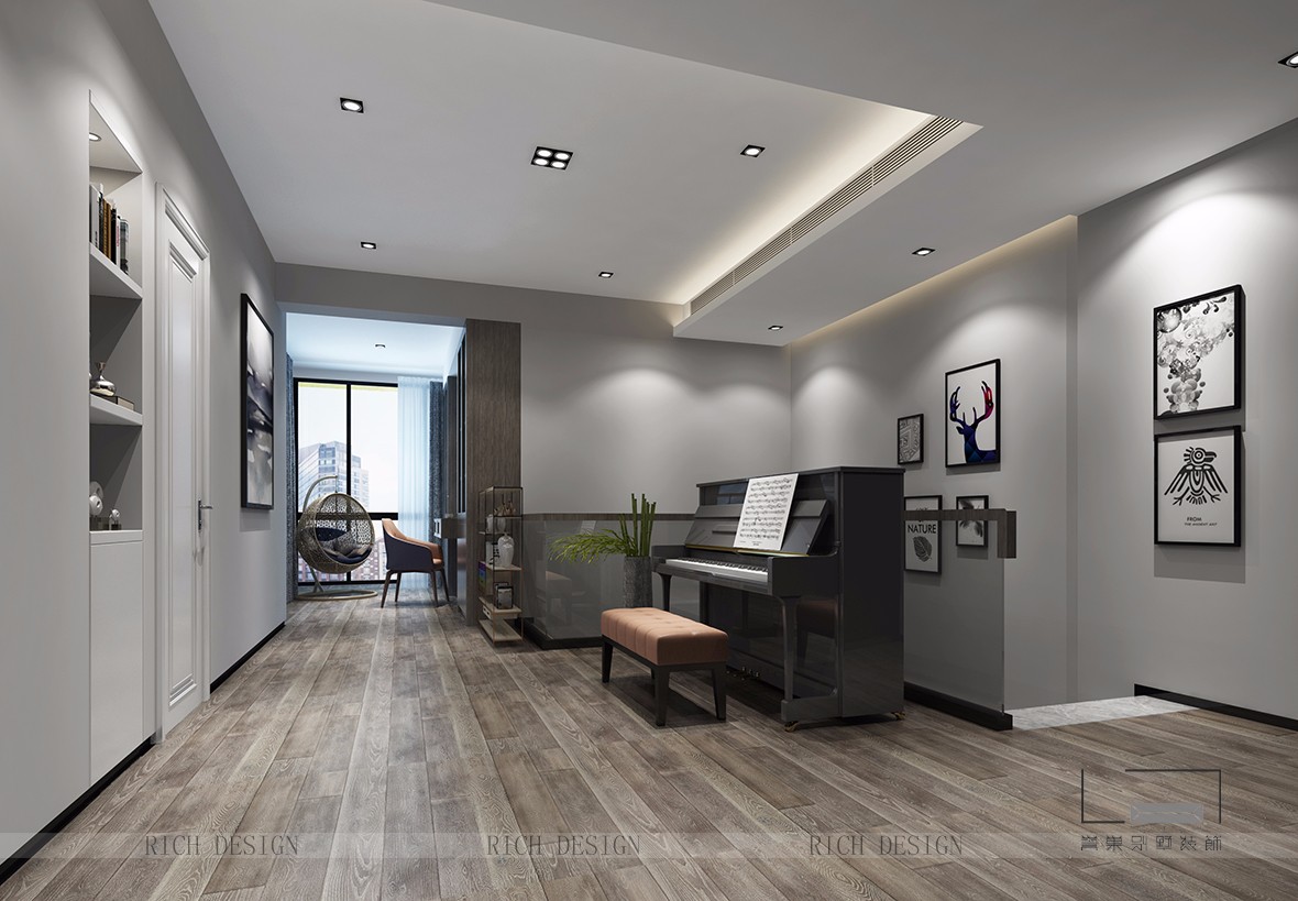 现代书房装饰设计效果图