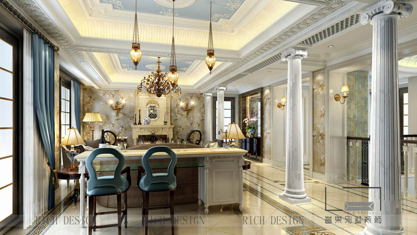 欧式别墅装修设计餐厅欣赏图 欧式别墅装修设计餐厅欣赏图