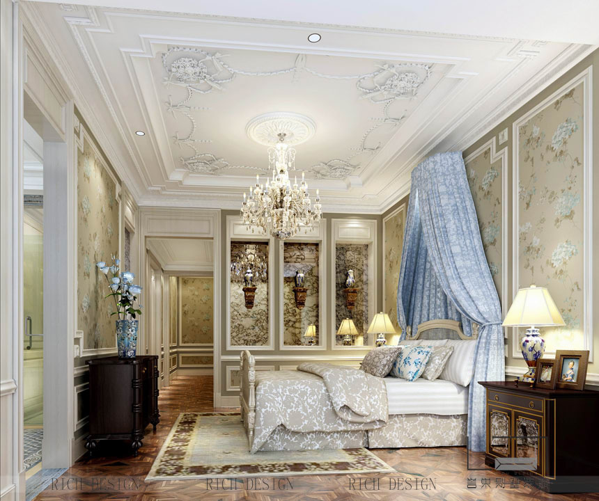 欧式别墅装修设计卧室欣赏图 欧式别墅装修设计卧室欣赏图