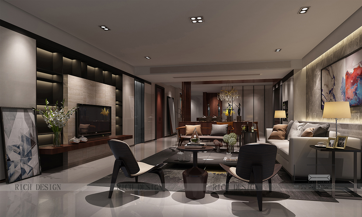 别墅客厅装修设计效果图