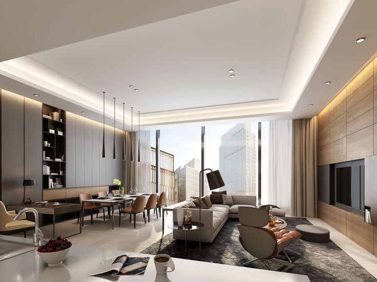 现代别墅装修客厅效果图 现代别墅装修客厅效果图