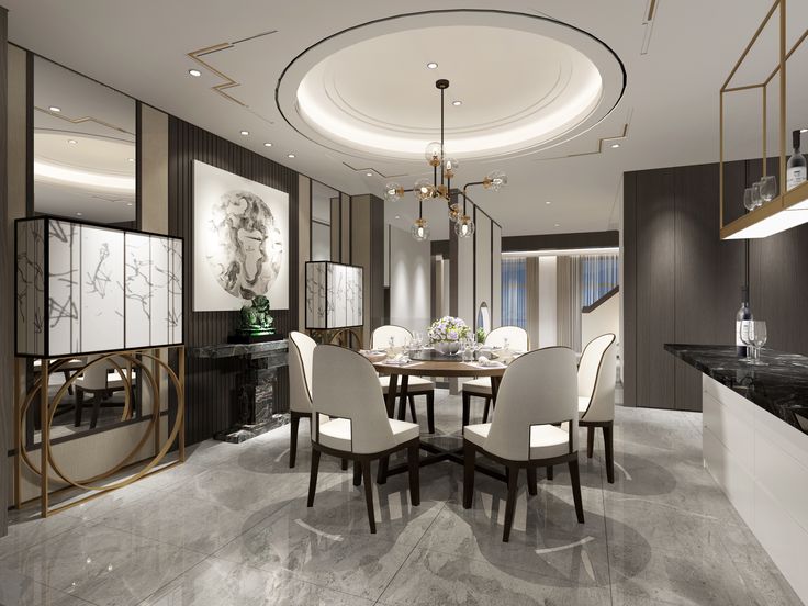 别墅装修设计餐厅效果图 别墅装修设计餐厅效果图