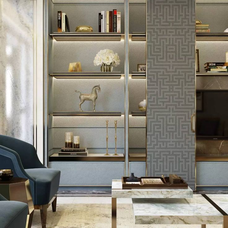 现代别墅装修设计书房效果图