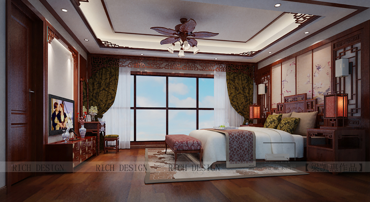 别墅二楼主卧装修效果图 别墅二楼主卧装修效果图