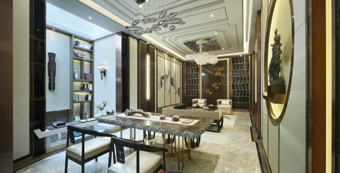 中式别墅装饰，叙述着空间的韵律