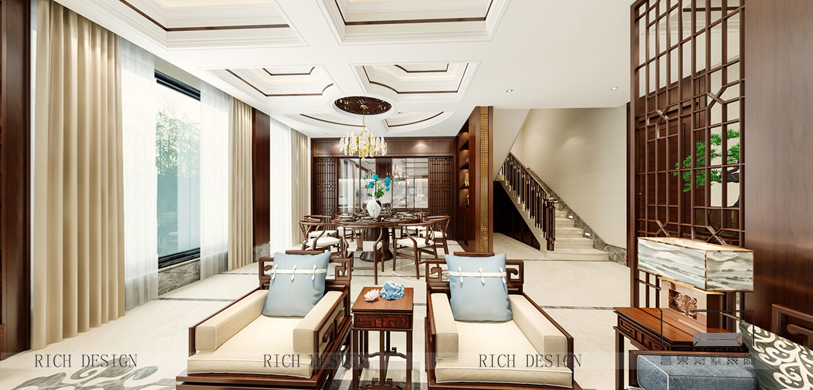 意境新中式装饰，于别墅中寻觅诗意生活