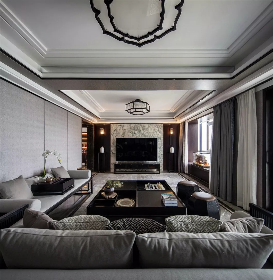 中式别墅客厅装修实景图 中式别墅客厅装修实景图