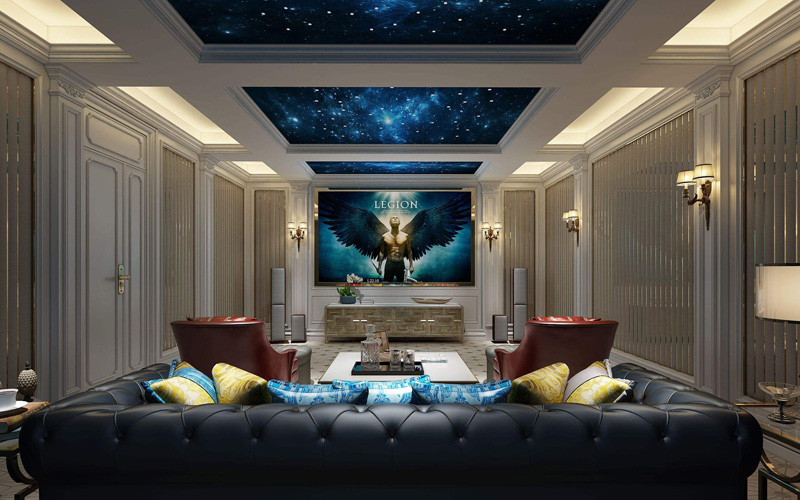 别墅影视厅1装修设计效果图 别墅影视厅1装修设计效果图