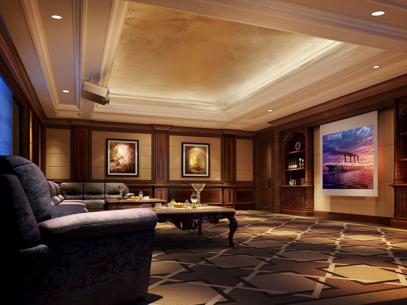 别墅影视厅2装修设计效果图 别墅影视厅2装修设计效果图
