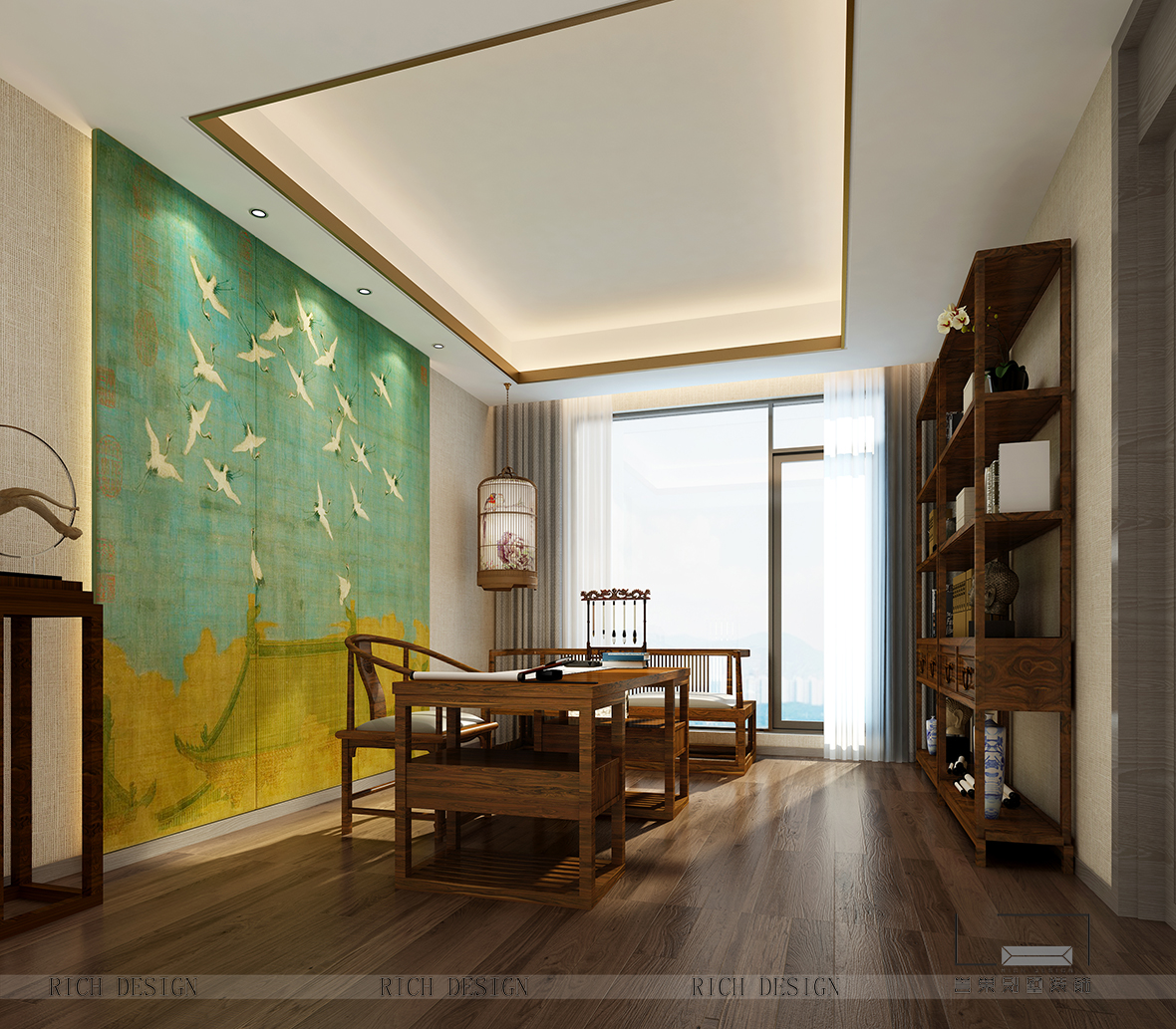 华侨城别墅书房装修效果图