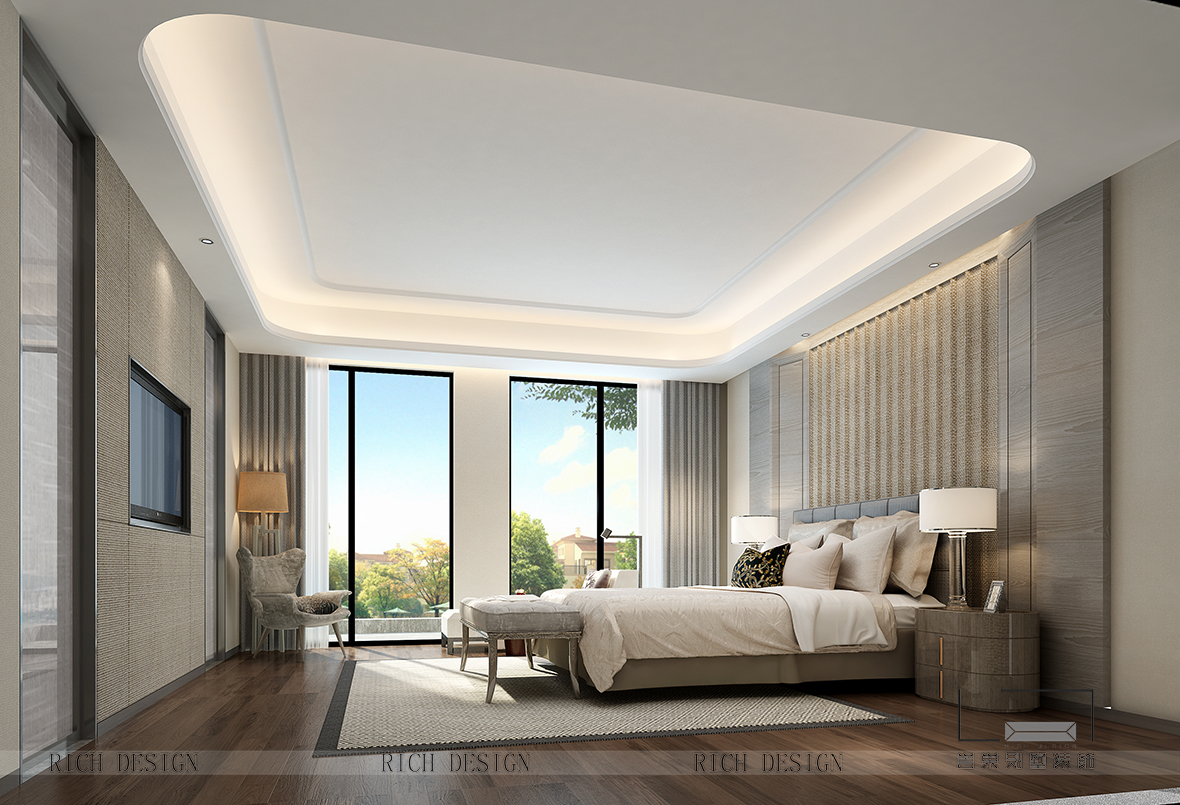 华侨城别墅主卧装修效果图