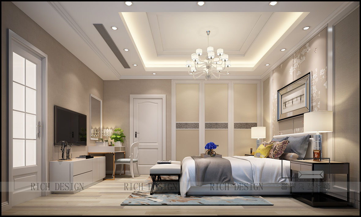 简欧别墅主卧装修效果图 简欧别墅主卧装修效果图