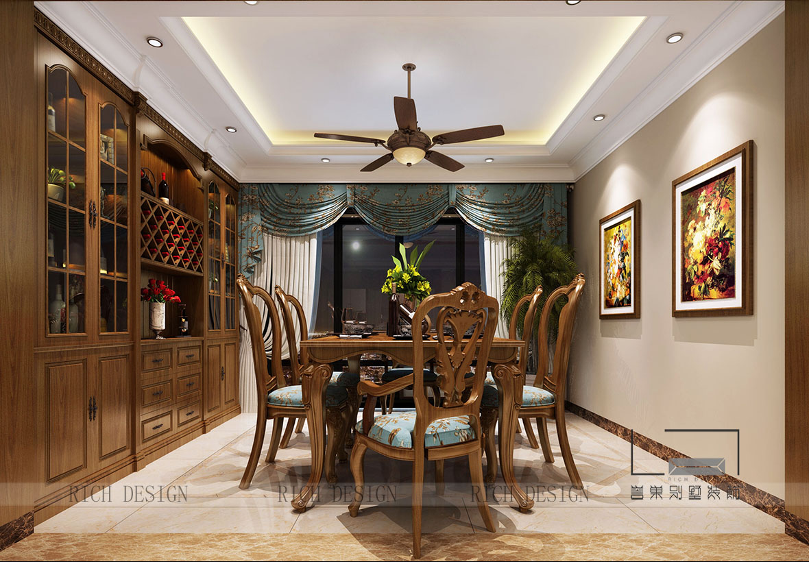 美式餐厅装修效果图 美式餐厅装修效果图