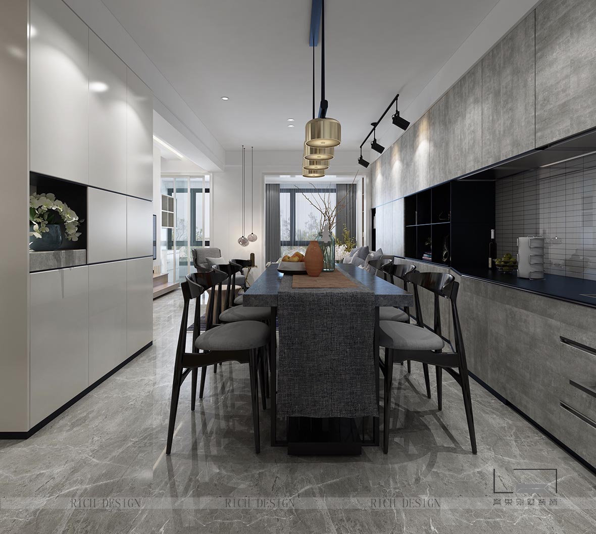 现代别墅餐厅装修效果图 现代别墅餐厅装修效果图