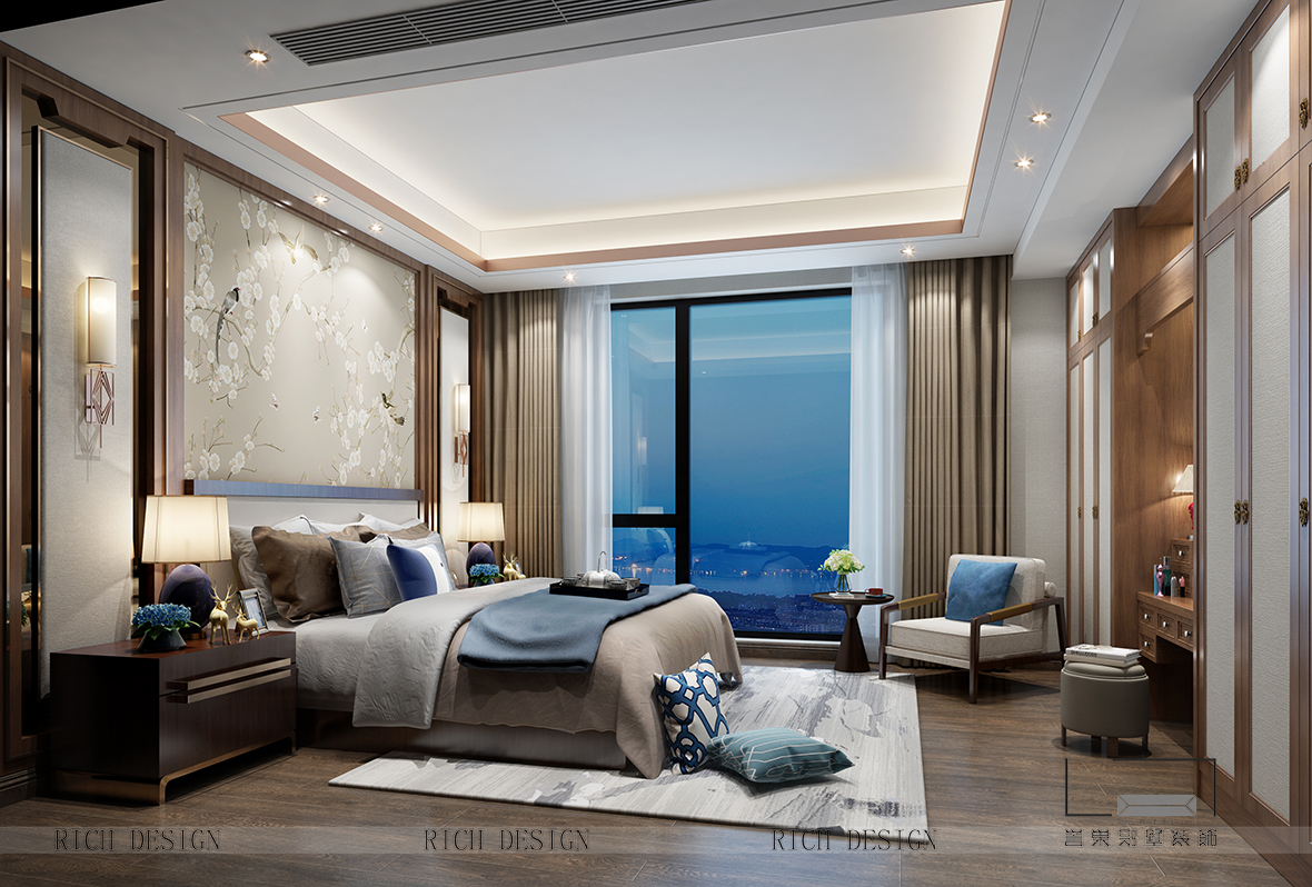 中式卧室装修效果图