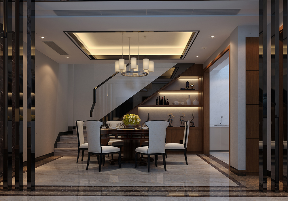 传麒尚林中式餐厅装修效果图 传麒尚林中式餐厅装修效果图