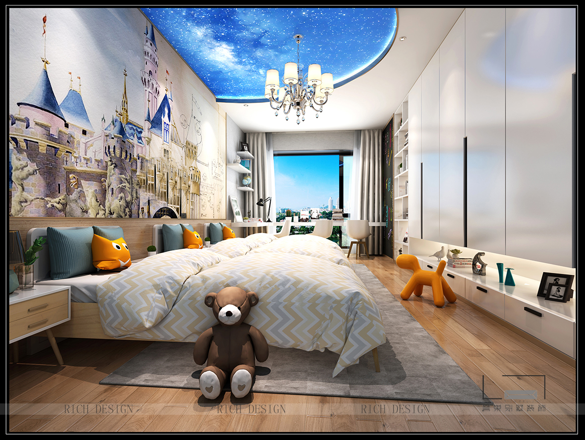 中式儿童房装修效果图 中式儿童房装修效果图