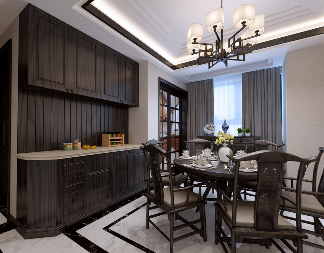 中式别墅餐厅装修效果图