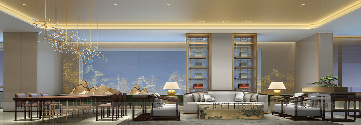 中式别墅客餐厅装修效果图 中式别墅客餐厅装修效果图