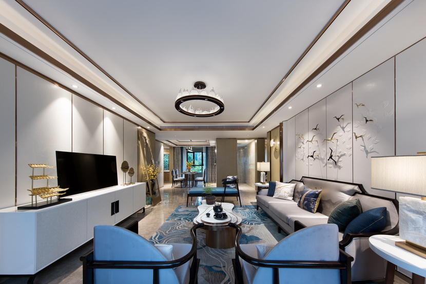 中式别墅客厅装修效果图 中式别墅客厅装修效果图