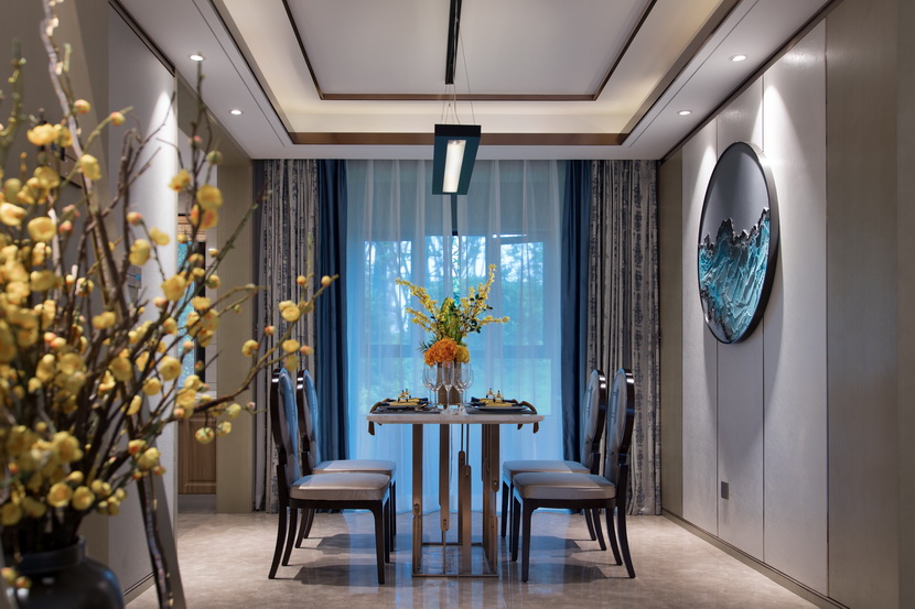 中式别墅餐厅装修效果图 中式别墅餐厅装修效果图