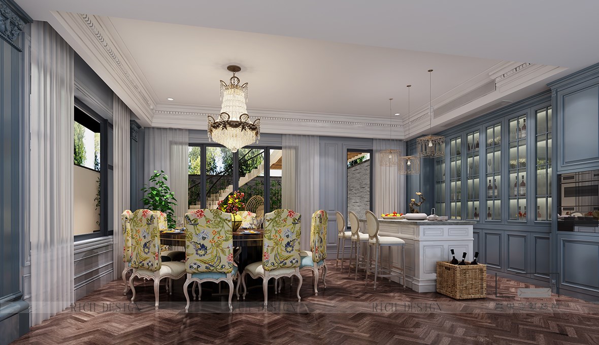 欧式别墅餐厅装饰效果图
