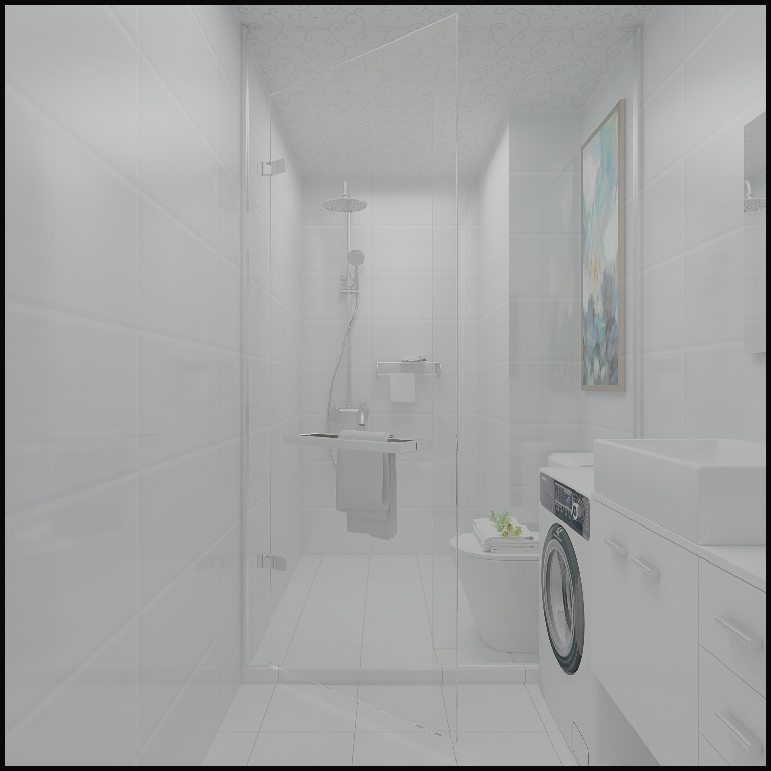 现代卫生间装修效果图