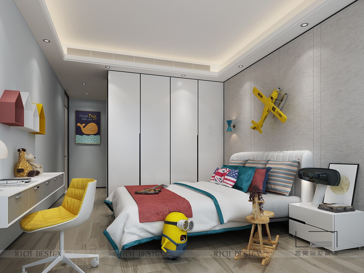 现代儿童房装修效果图