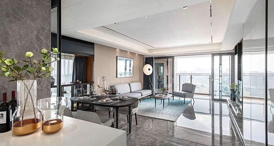 现代客餐厅装修角度效果图