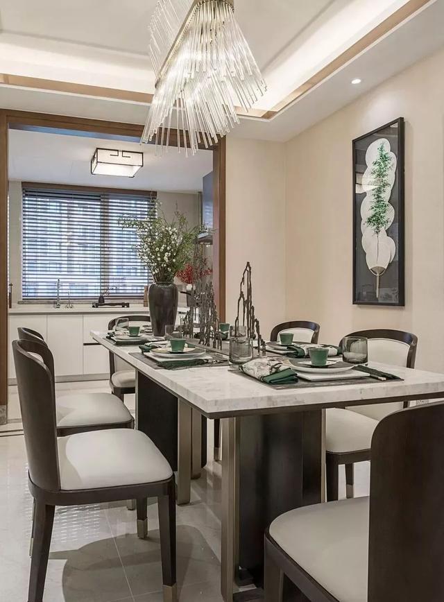 现代中式餐厅装饰效果图