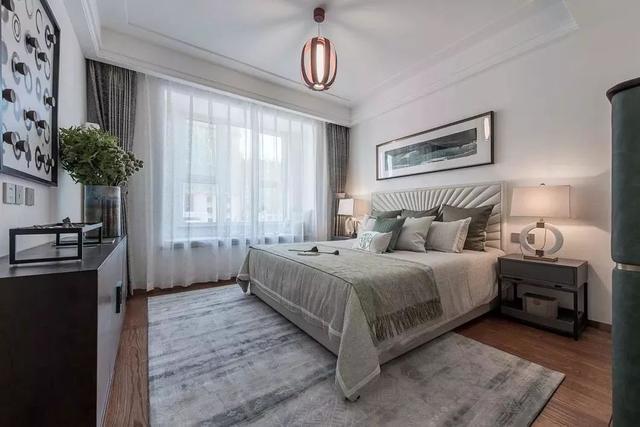 现代中式次卧装饰效果图