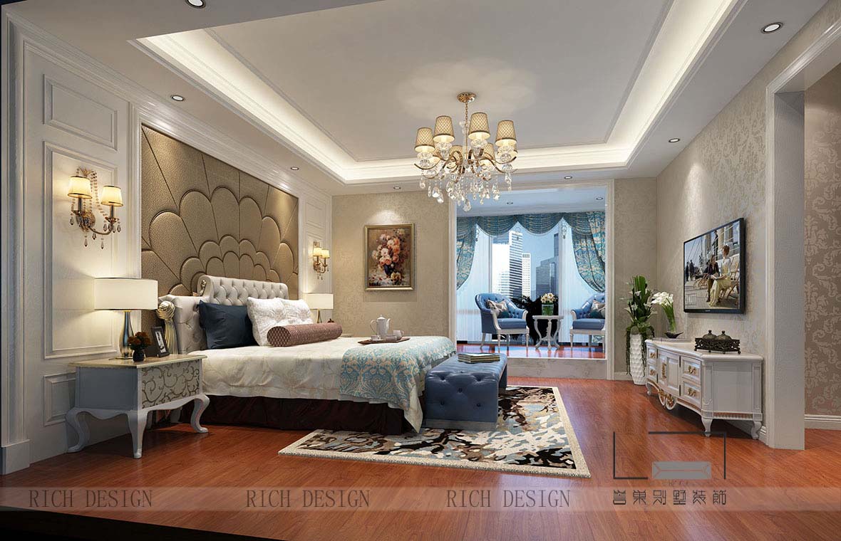 欧式别墅主卧装修效果图