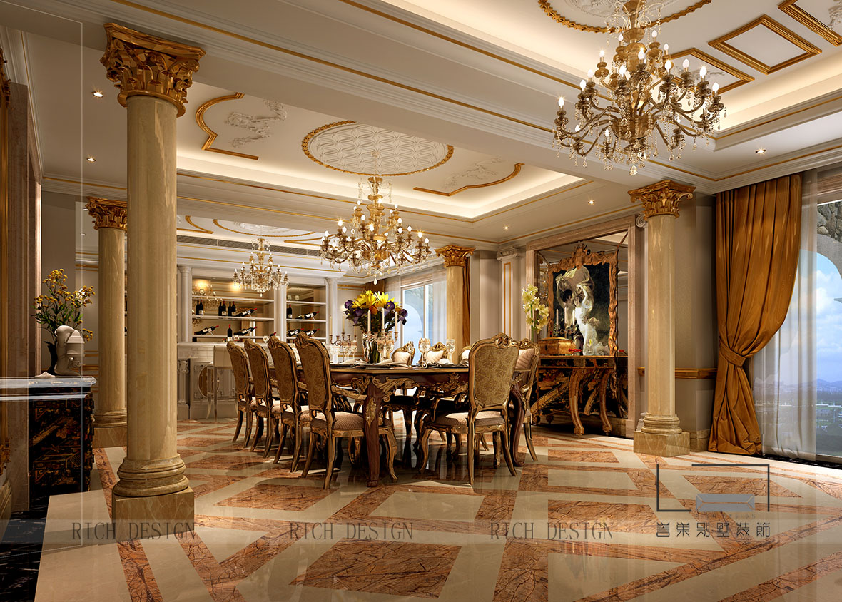 曦城别墅餐厅一装修设计效果图