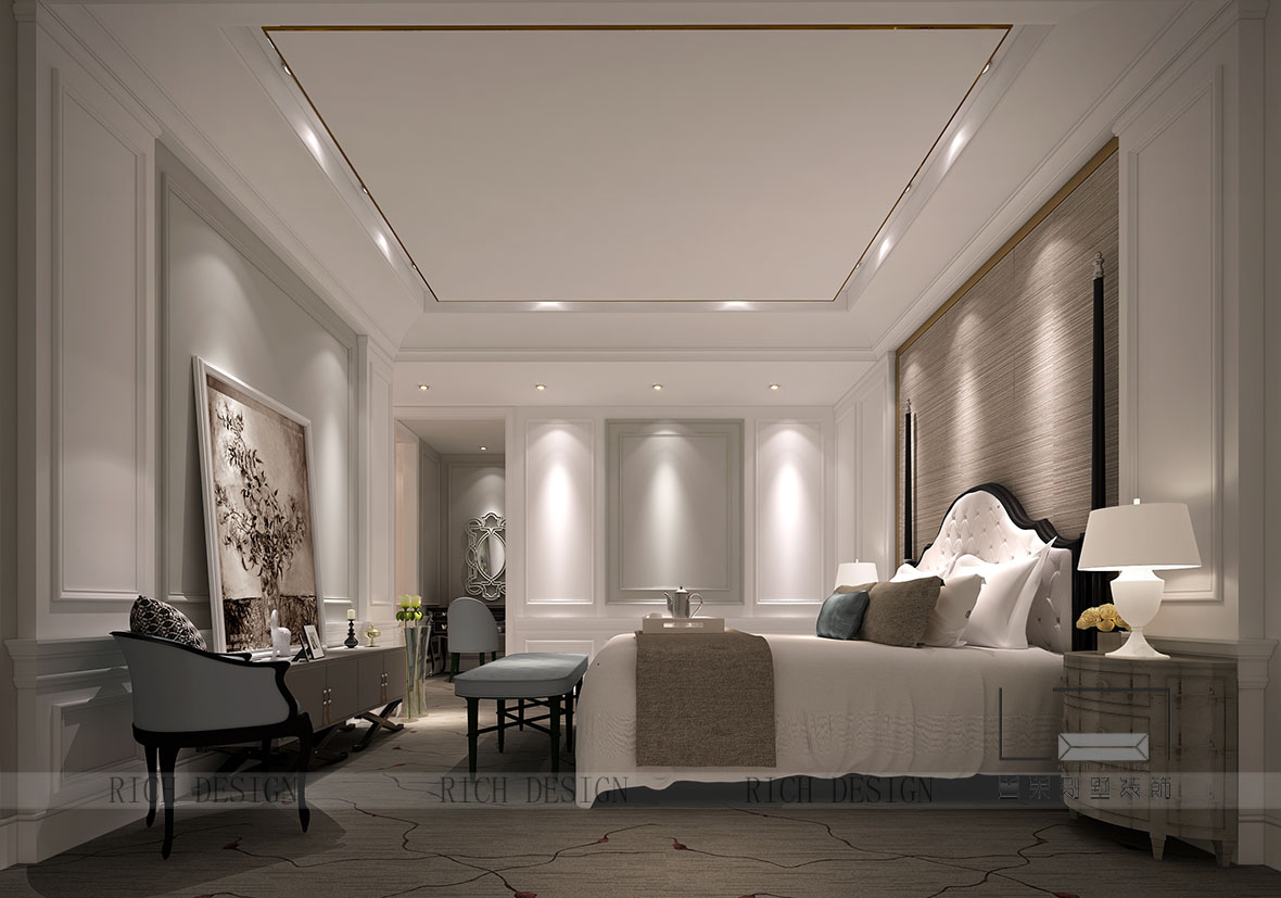 欧式别墅主卧装修效果图 欧式别墅主卧装修效果图