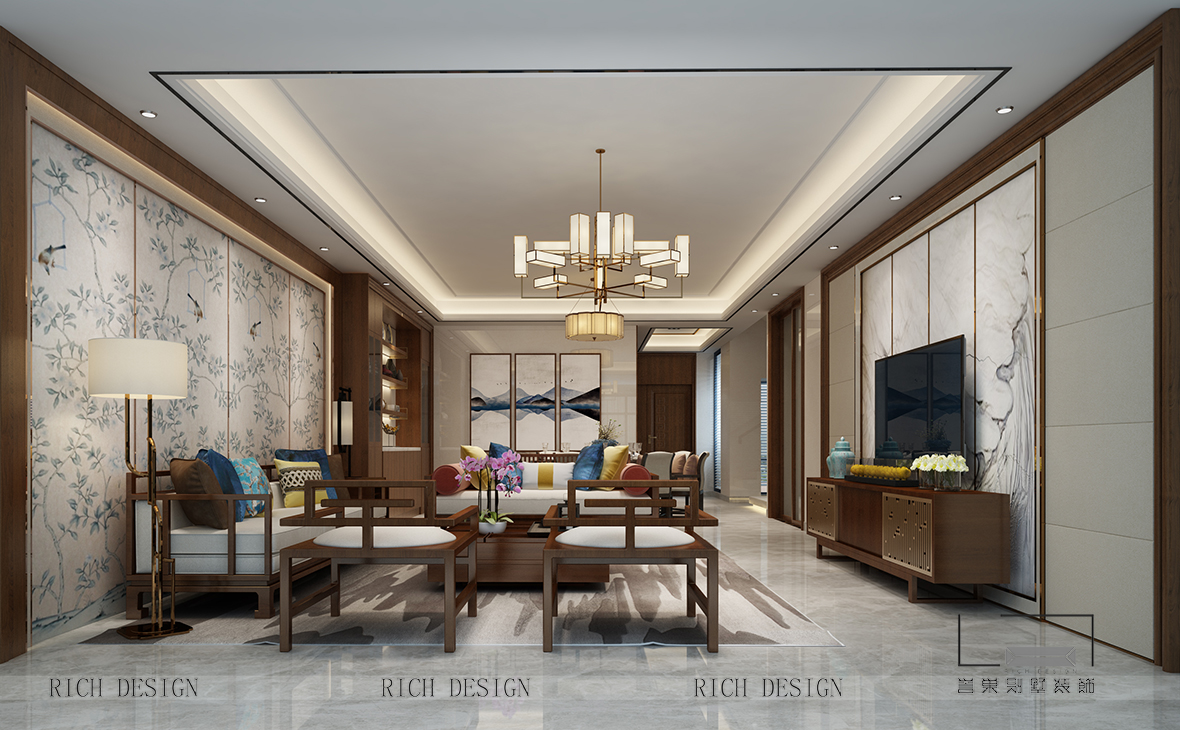 中式客厅装饰风格三效果图 中式客厅装饰风格三效果图