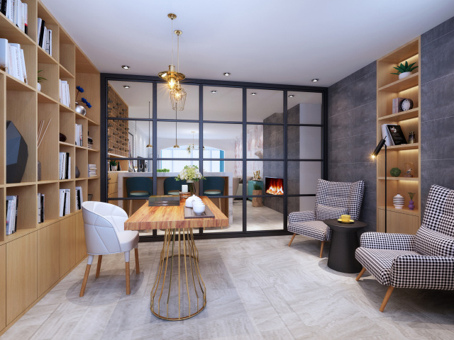 北欧书房装修效果图