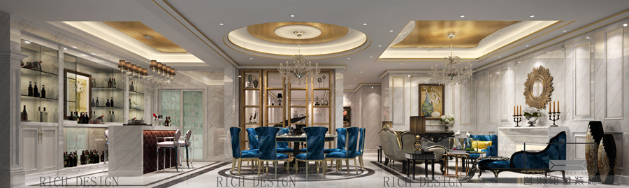 别墅餐厅装修效果图 别墅餐厅装修效果图