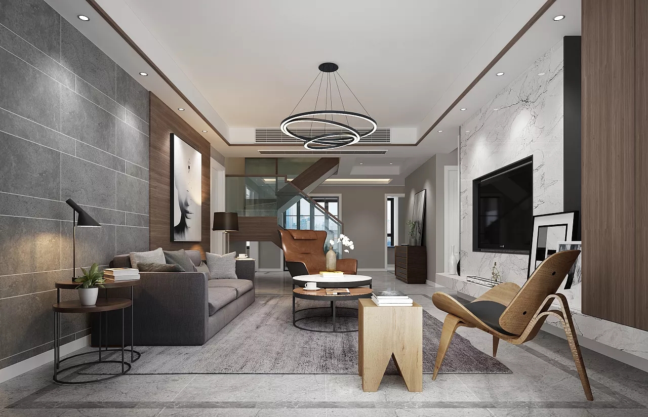 现代客厅装修效果图