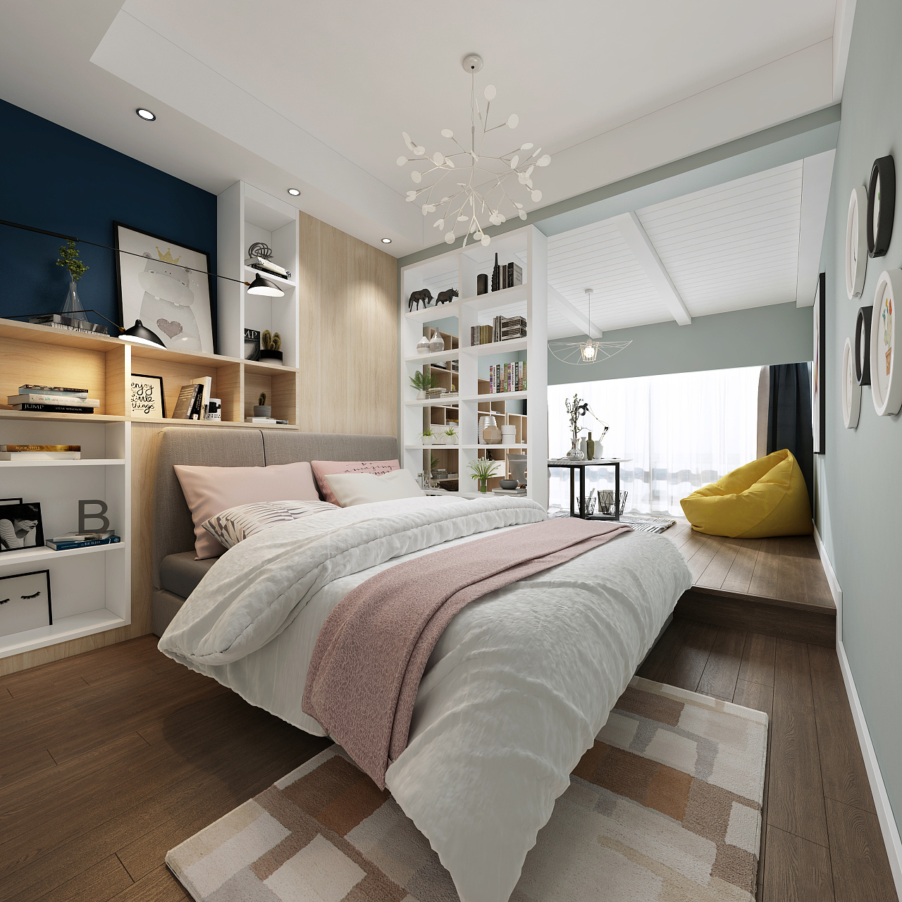 现代卧室装修效果图