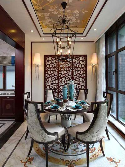 新中式餐厅装修效果图 新中式餐厅装修效果图