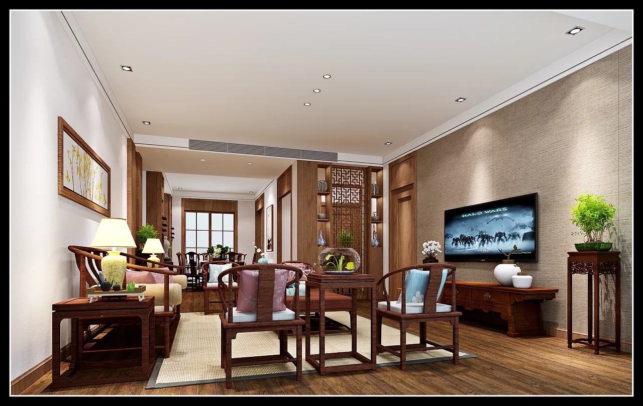 中式客厅装修效果图 中式客厅装修效果图